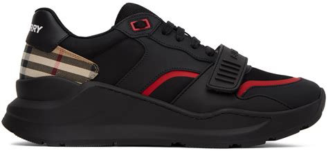 burberry sneakers velcro black women|Burberry low top sneakers black.